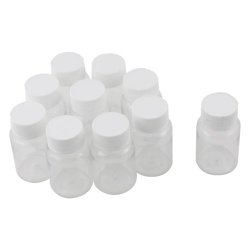 100buc Sticle Returnabile 15Ml Plastic PET Clare de Gol Sigiliu Sticle Recipient Cu Capac filetat Rezistent Alb
