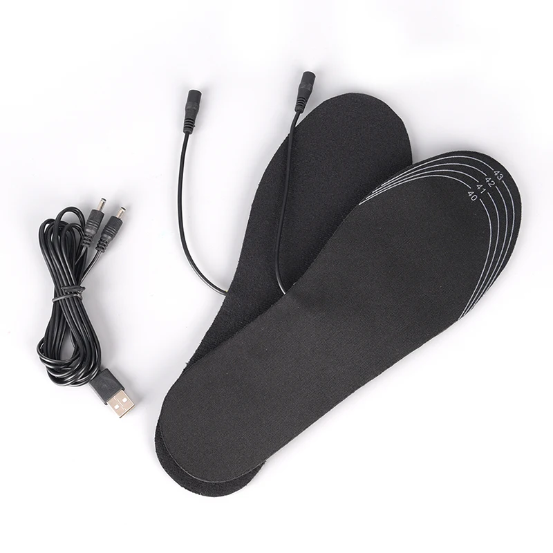 1Pair Iarnă Ține de Cald Electric Termică Branț USB Tălpi interioare Încălzite Baterie Reîncărcabilă Electrice Cald Pantofi de Încălzire