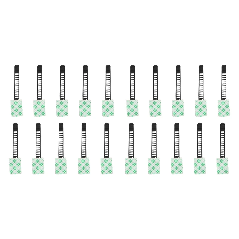 20buc Negru Lipicios Reglabil Legături de Sârmă Cablu Cleme de Prindere din Plastic Auto-Adeziv pentru cabluri Repara Titularului Clipuri