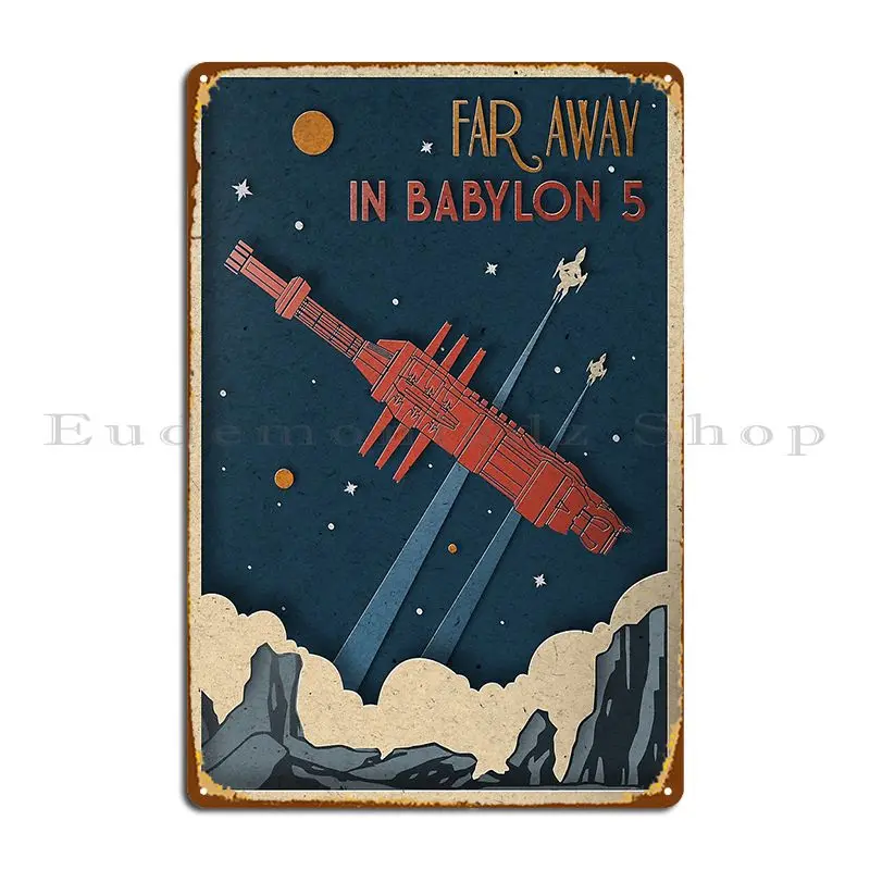 Babylon 5 Tăiat Hârtie Placa De Metal Poster Cinema Bucatarie Design Clasic Tablă Ruginită Semn Poster