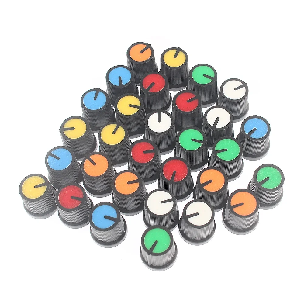 6 Culori * 5PCS AG3 Comutator Rotativ Butoane Set Asortate, WH148 Potențiometru Buton,DIY Variatoare de Lumină, Buton de Control al Volumului Capac Kit