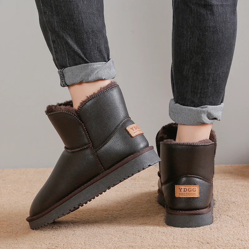 Pantofi pentru Barbati 2023 Înaltă Calitate de Zăpadă de Iarnă Cizme pentru Bărbați Cald Glezna Cizme de sex Masculin Rotund Toe Slip pe Plat, cu Toc jos Pantofi pentru Bărbați
