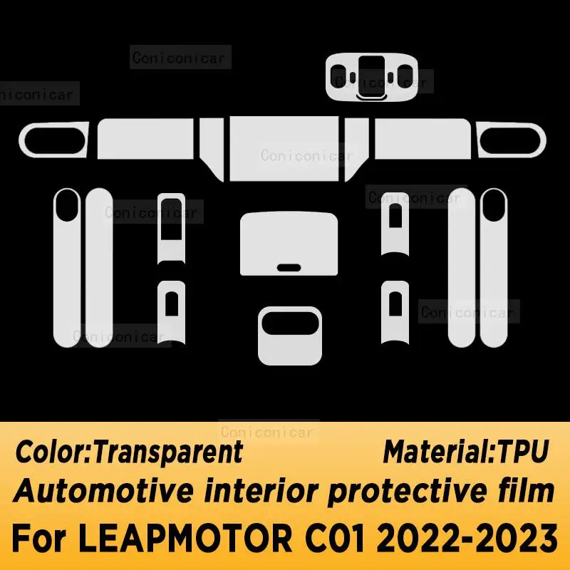 Pentru LEAPMOTOR C01 2022 2023 cutie de Viteze Panoul de Navigare Ecran Interior Auto TPU Film Protector Anti-Zero Accesorii