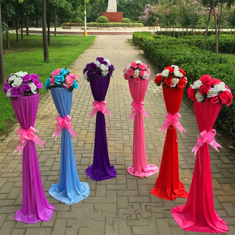 4buc Florale Nunta Artificiale Flori de Trandafir Mingea Drum Duce Set Eveniment Deschiderea Mall-ului Ghid Coloana Partidul Decor elemente de Recuzită