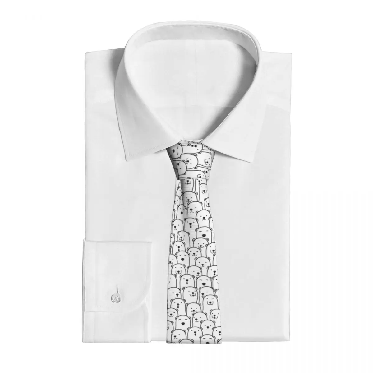 Urs Polar Lega Doodle Afaceri De Moda Legături De Gât Rece De Moda Gât Cravată Pentru Bărbați Grafic Guler Cravată Cravată Cadou