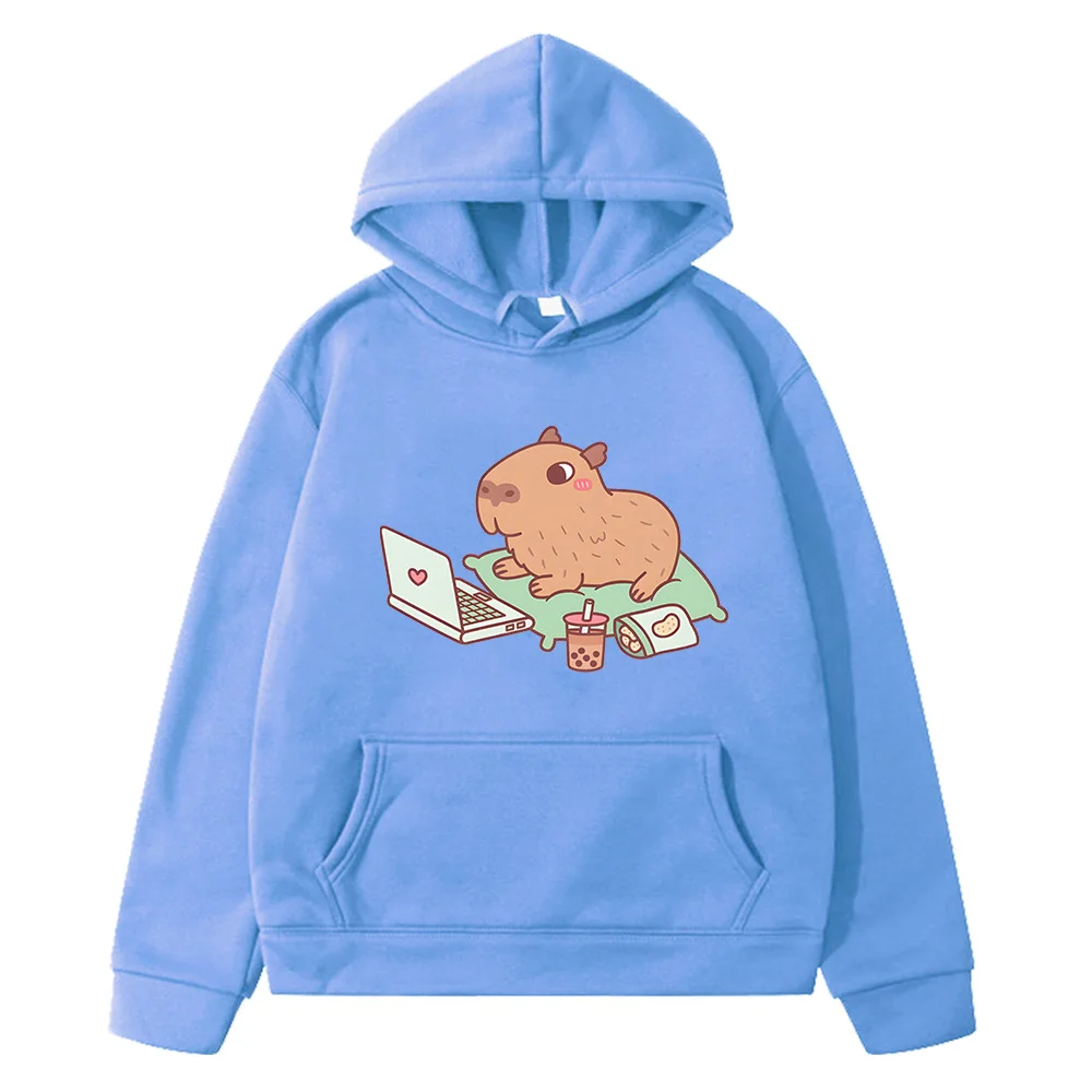 Jocul Bubble Kawaii Ceai Capybara Hanorac Fete/Băieți Estetice Grafic Amuzant Haine Unisex Toamna Iarna Harajuku Pulovere Jachete