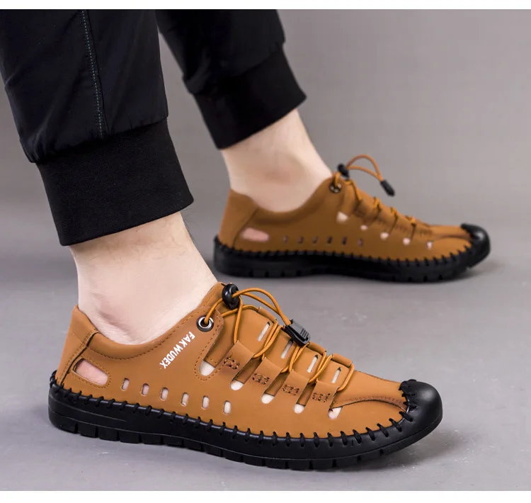 Noi de Vara Casual Barbati Sandale de Moda Hollow Respirabil Pantofi Plat Oameni de Afaceri Talpă Moale Pantofi de Sport de Moda Pantofi pentru Bărbați